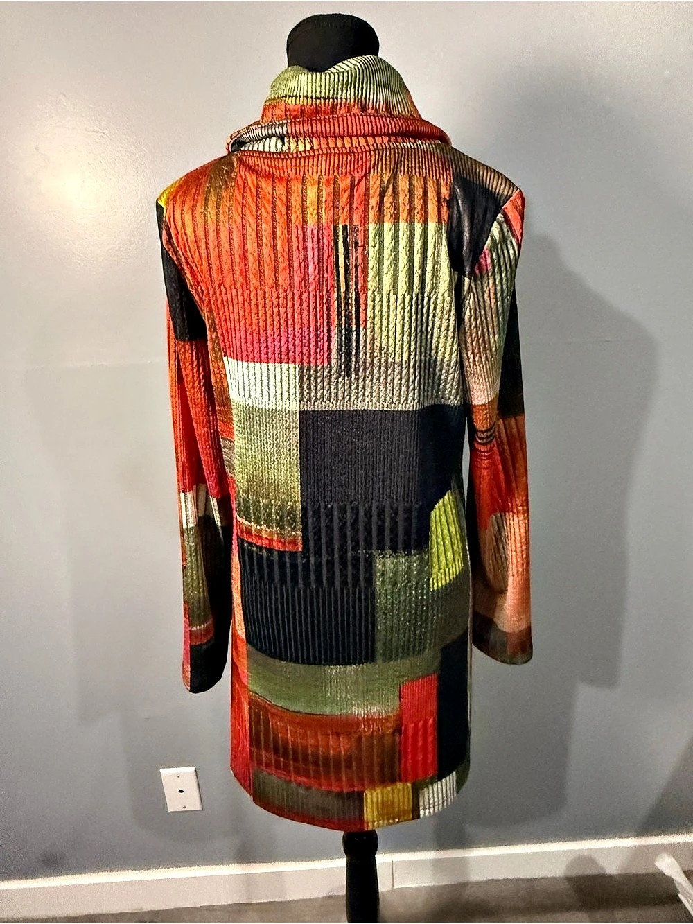 399Joseph Ribkoff Color Block Mini Dress Size Large - Picture 3 of 10